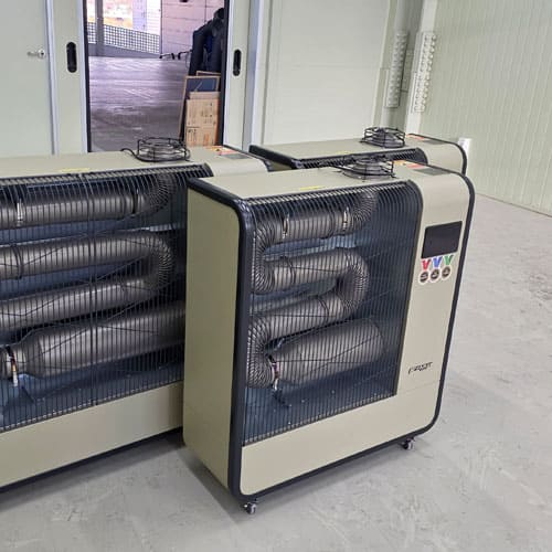 공사현장 튜브히터 온풍기 임대