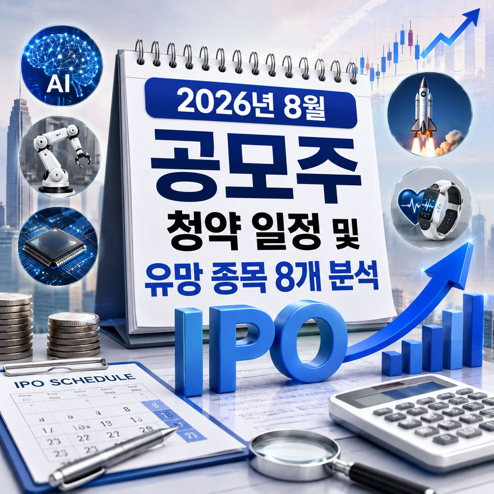 2026년 8월 공모주 청약 일정 및 유망 종목 8개 분석